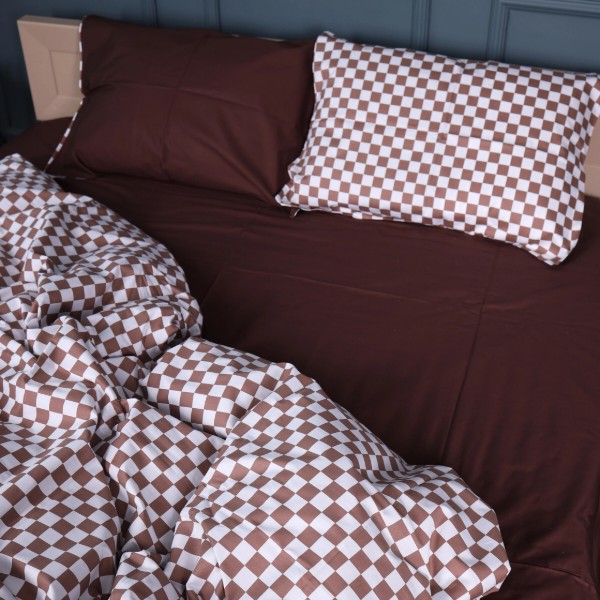 Фото - Комплект постільної білизни MirSon Сатин 22-1369 Classic Checkers 175х210 (2200010473698)