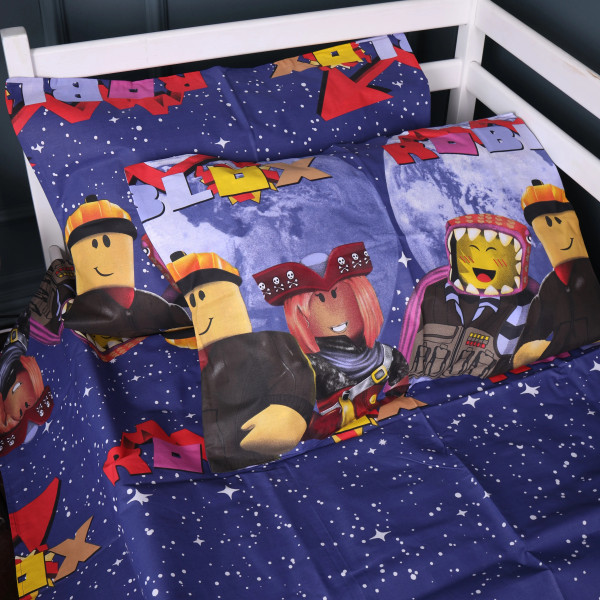 Фото - Комплект постільної білизни MirSon Бязь Kids Time 17-0797 Roblox 175х210 см (2200011442303)