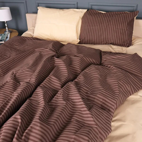 Фото - Комплект постельного белья MirSon Бязь 17-0767 Elegant Stripes 175х210 см (2200011018379)