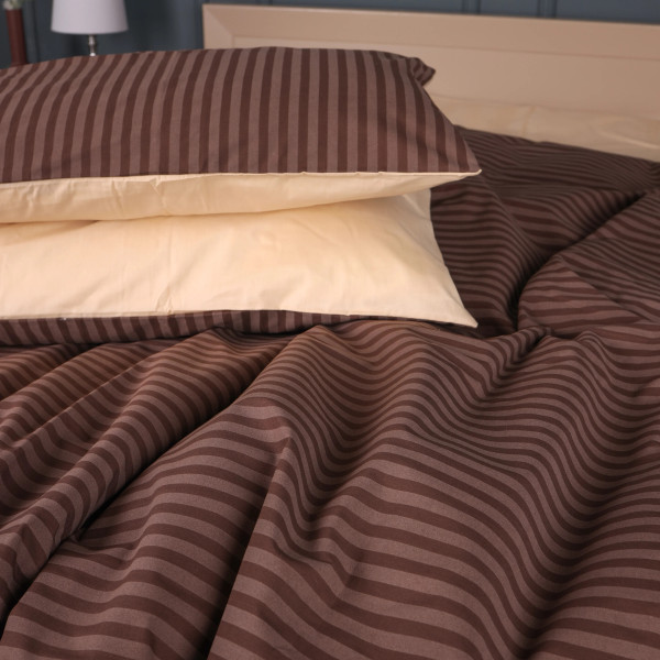 Фото - Комплект постельного белья MirSon Бязь 17-0767 Elegant Stripes 175х210 см (2200011018379)