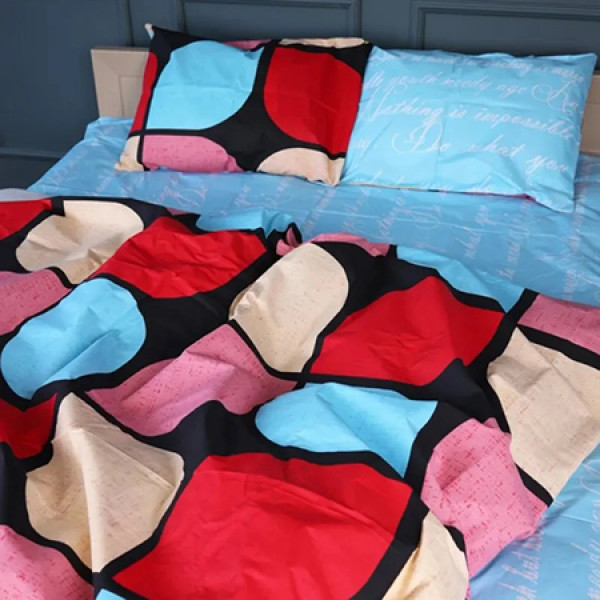 Фото - Комплект постільної білизни MirSon Бязь 17-0747 Turquoise Details 175х210 см (2200010846928)