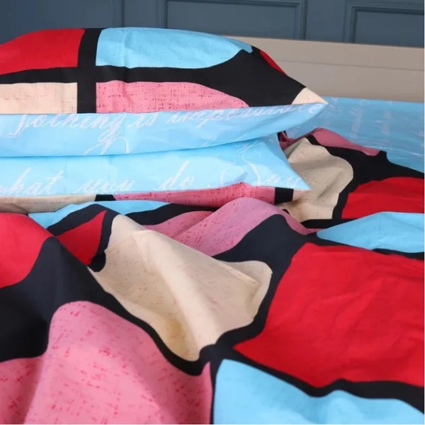 Фото - Комплект постільної білизни MirSon Бязь 17-0747 Turquoise Details 175х210 см (2200010846928)