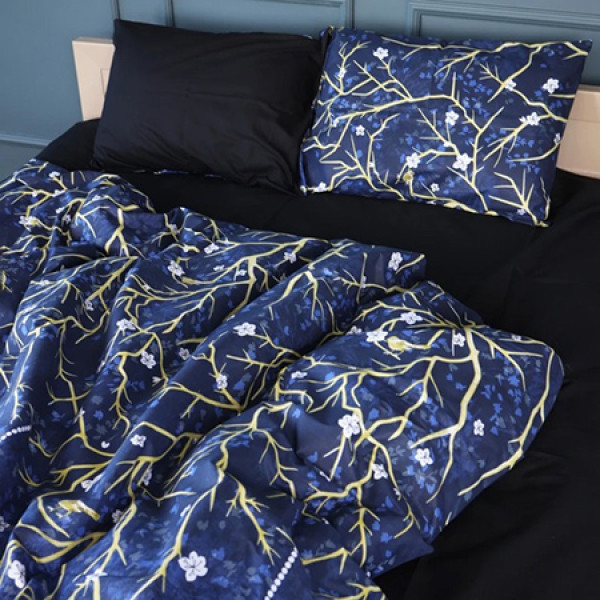 Фото - Комплект постільної білизни MirSon Бязь 17-0741 Golden Cage 175х210 см (2200010843682)