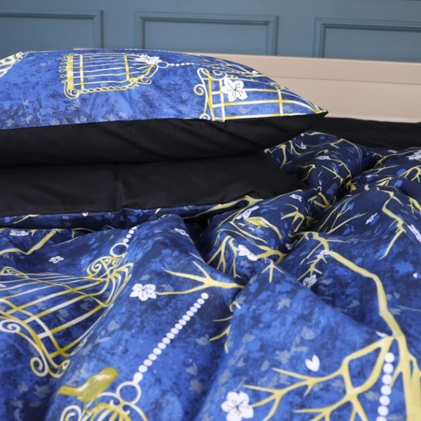 Фото - Комплект постільної білизни MirSon Бязь 17-0741 Golden Cage 175х210 см (2200010843682)