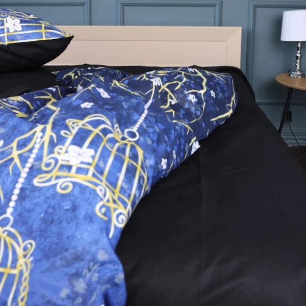 Фото - Комплект постільної білизни MirSon Бязь 17-0741 Golden Cage 175х210 см (2200010843682)