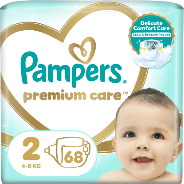 Фото - Одноразові підгузки Pampers Premium Care Розмір 2 (4-8 кг), 68 шт. (80789564)