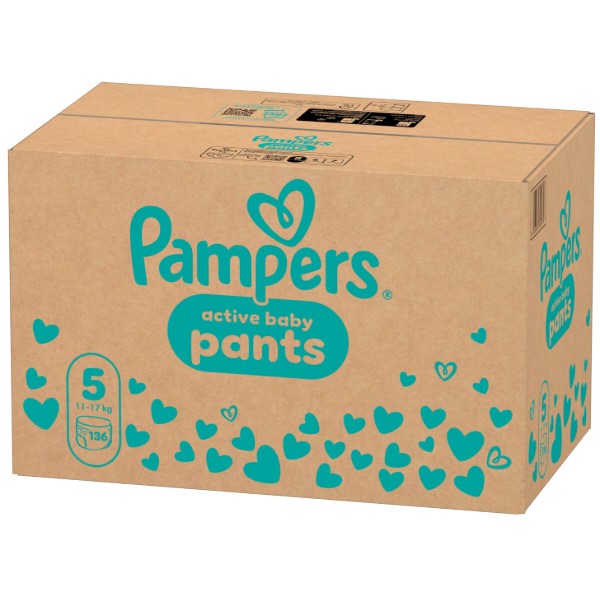 Фото - Одноразовые подгузники-трусики Pampers Active Baby Pants Размер 5 (11-17 кг) 136 шт (80893938)