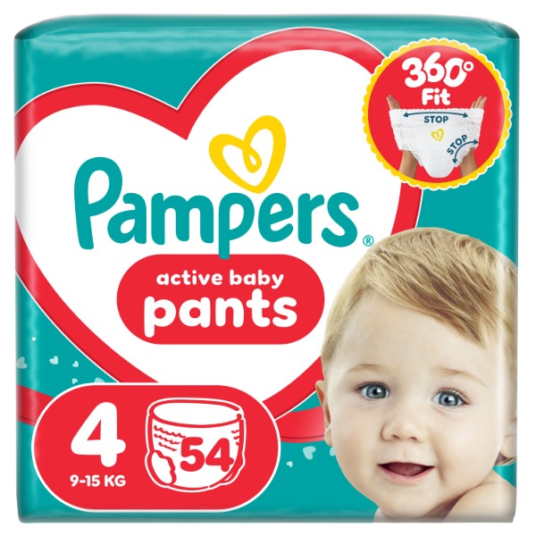 Фото - Одноразовые подгузники-трусики Pampers Active Baby Pants Размер 4 (9-15 кг) 54 шт (80894798)