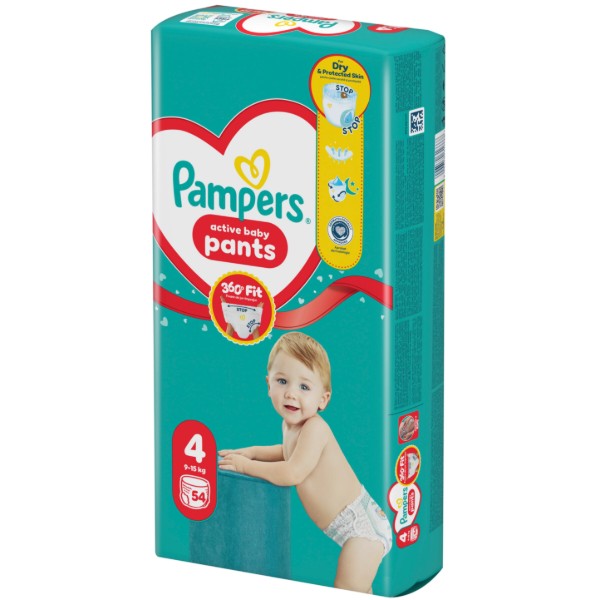 Фото - Одноразовые подгузники-трусики Pampers Active Baby Pants Размер 4 (9-15 кг) 54 шт (80894798)
