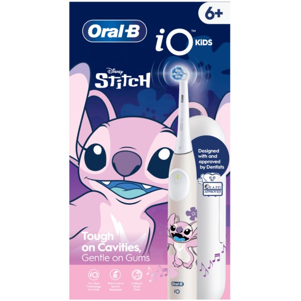 Фото - Зубна щітка електрична Oral-B iO 2 Kids «Disney Angel Стіч» Світло-рожева + Дорожній чохол