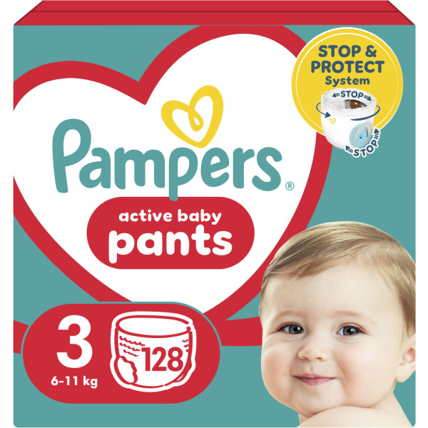 Фото - Одноразові підгузки-трусики Pampers Active Baby Розмір 3 (6-11 кг), 128 шт. (80751232)