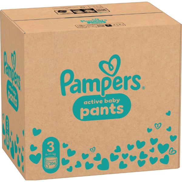 Фото - Одноразові підгузки-трусики Pampers Active Baby Розмір 3 (6-11 кг), 204 шт. (80751224)