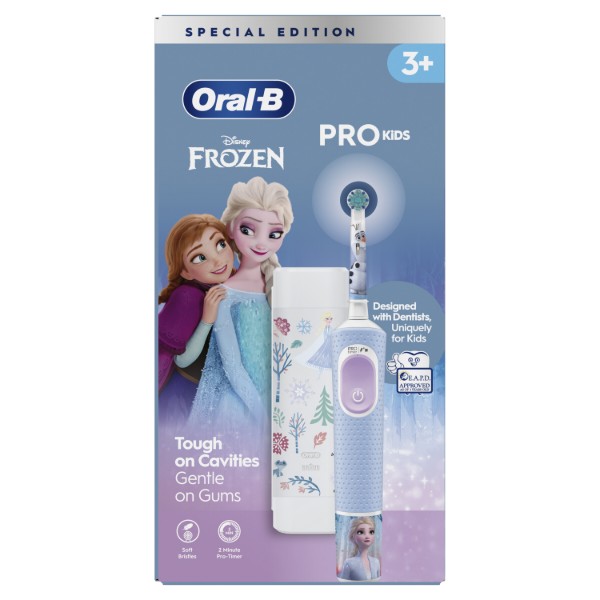Фото - Зубна щітка електрична Oral-B Braun Pro Kids D103.413.2KX Frozen «Крижане серце» + Футляр
