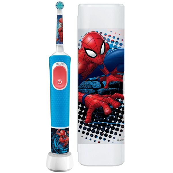 Фото - Зубна щітка електрична Oral-B Braun Pro Kids D103.413.2KX Spiderman «Людина-Павук» + Футляр