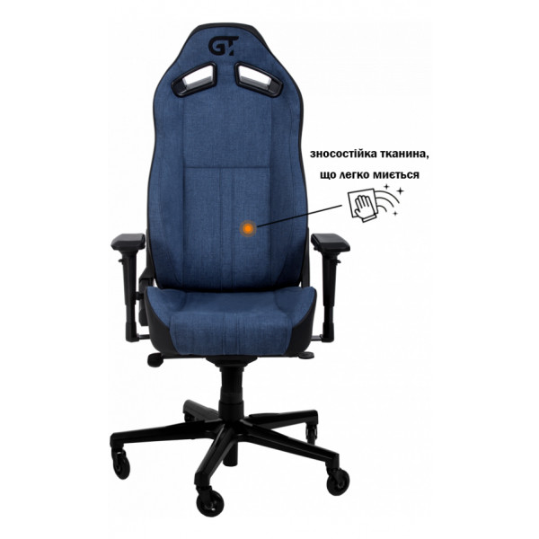 Фото - Крісло для геймерів GT Racer X-8009 Fabric Dark Blue/Black