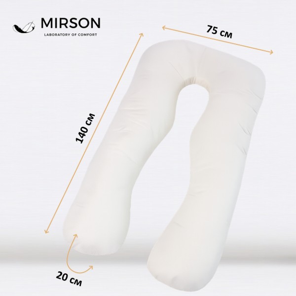 Фото - Подушка для будущих мам MirSon U-образная № 8015 Eco Line Creamy (2200006178392)