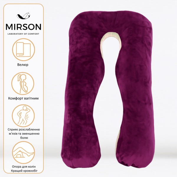 Фото - Подушка для будущих мам MirSon U-образная № 8024 Velvet Line Adenium (2200006178569)