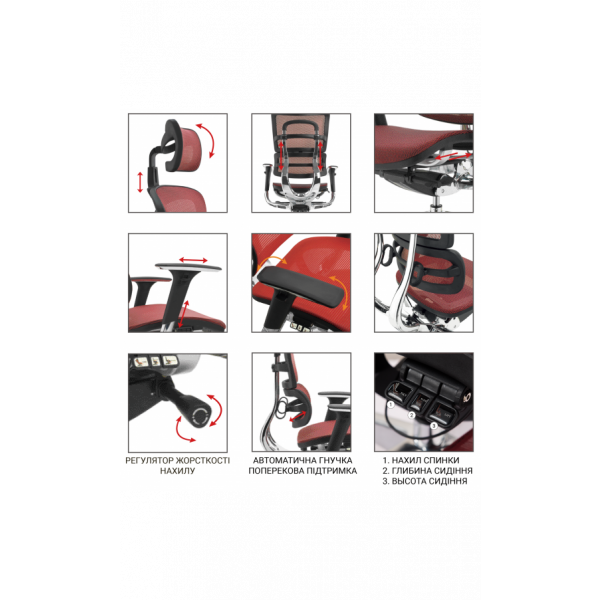 Фото - Крісло офісне GT Racer X-802L Red