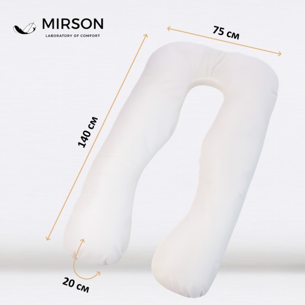 Фото - Подушка для майбутніх мам MirSon U-подібна № 8033 Eco Line White-Creamy (2200006185086)