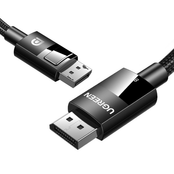 Фото - Кабель UGREEN DP114 DP 1.4 Male to Male Plastic Case Braided Cable 5m Black (80394)