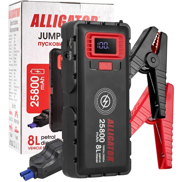 Фото - Пускозарядний пристрій ALLIGATOR 1500A/2500A 25800mAh SMART (JS848)