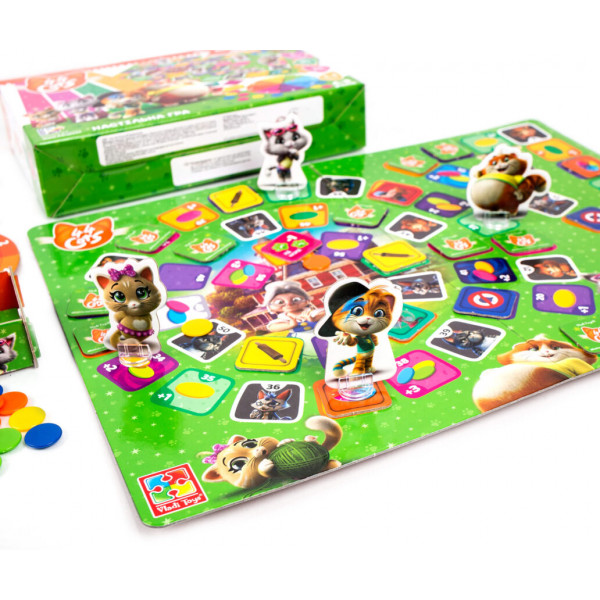 Фото - Настольная игра (5-7 лет) Vladi Toys 44 Кота. Кошачьи приключения, укр. (VT8055-25)
