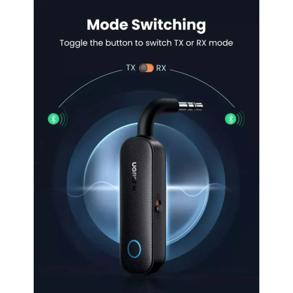 Фото - Адаптер мережі Bluetooth USB UGREEN CM403 Bluetooth Transmitter&Receiver Black (80893)