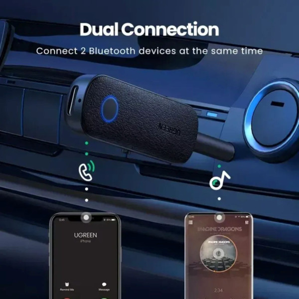 Фото - Адаптер мережі Bluetooth USB UGREEN CM403 Bluetooth Transmitter&Receiver Black (80893)