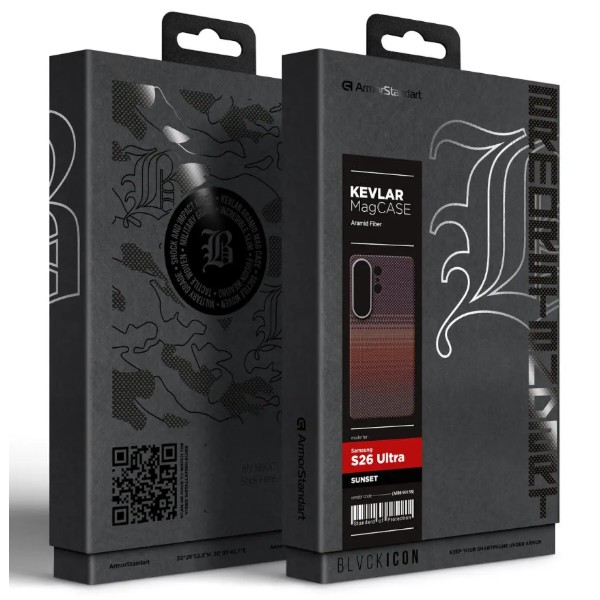 Фото - Чохол для смартфону Armorstandart BlackIcon Kevlar MagCase for Samsung S26 Ultra Sunset (ARM90158)