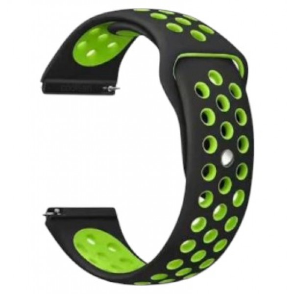 Фото - Ремінець для смарт-годинника BeCover Vents Style for Honor MagicWatch 2 / Huawei Watch 3 Pro Classic 46mm Black-Green (707071)