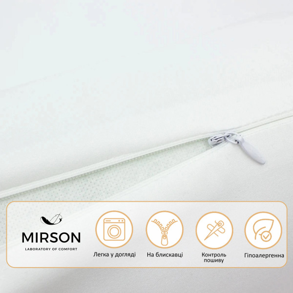 Фото - Подушка валик MirSon №8100 Eco Line White EcoSilk 60х16 см (2200006247401)