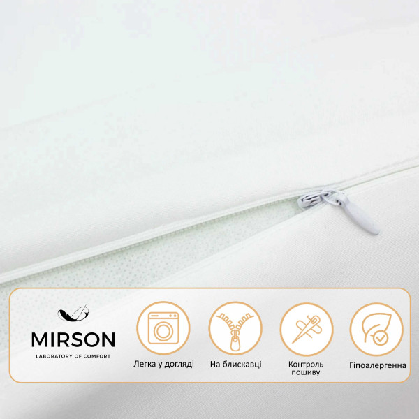 Фото - Подушка валик MirSon №8337 Eco Line White BamBoo 100х20 см (2200006250128)