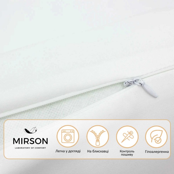 Фото - Подушка валик MirSon №8338 Eco Line White Tencel 60х16 см (2200006250135)