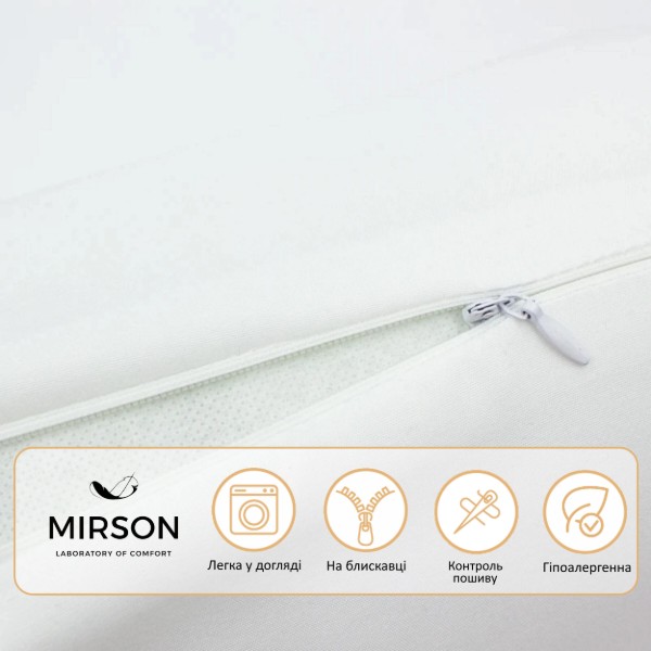 Фото - Подушка валик MirSon №8527 Eco Line White 100% Memory 15x50 см (2200006340362)