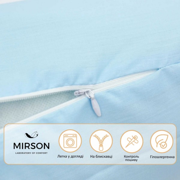 Фото - Подушка валик MirSon №8528 Eco Line Blue 100% Memory 70х16 см (2200006343004)