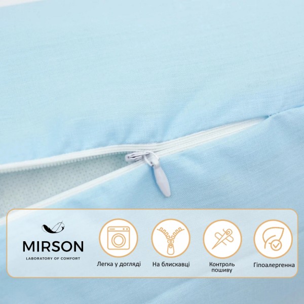 Фото - Подушка валик MirSon №8560 Eco Line Blue Полистирол 100х16 см (2200006344940)