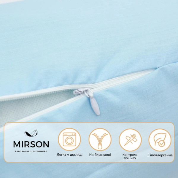 Фото - Подушка валик MirSon №8101 Eco Line Blue EcoSilk 60х20 см (2200006247487)