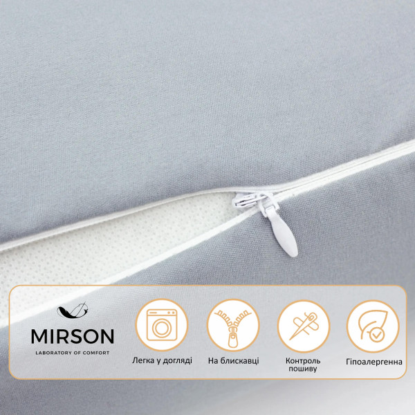 Фото - Подушка валик MirSon №8561 Eco Line Gray Полистирол 70х16 см (2200006344988)