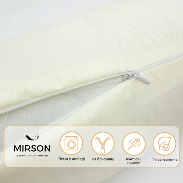 Фото - Подушка валик MirSon №8498 Eco Line Creamy 50% Memory 100х16 см (2200006341222)