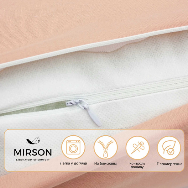 Фото - Подушка валик MirSon №8531 Eco Line Coral 100% Memory 60х16 см (2200006343165)