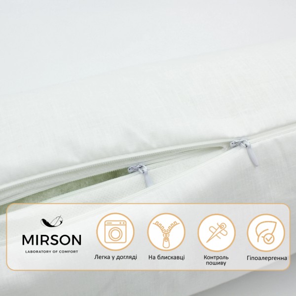 Фото - Подушка валик MirSon №8347 Naturale Line 11-2107 White BamBoo 70х20 см (2200006250708)