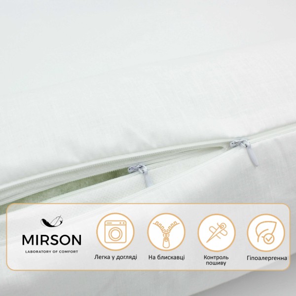 Фото - Подушка валик MirSon №8348 Naturale Line 11-2107 White Tencel 70х20 см (2200006250760)