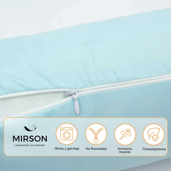 Фото - Подушка валик MirSon №8109 Naturale Line 14-4121 Blanco EcoSilk 70х16 см (2200006247951)