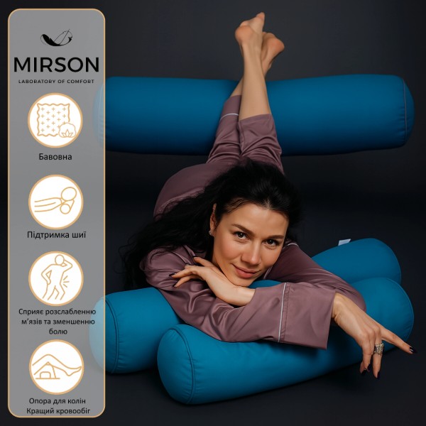 Фото - Подушка валик MirSon №8577 Naturale Line 17-4735 Caterina Полістирол 60х16 см (2200006345923)