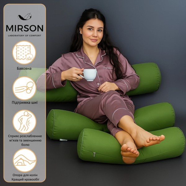 Фото - Подушка валик MirSon №8580 Naturale Line 18-0130 Carolina Полістирол 60х16 см (2200006346104)