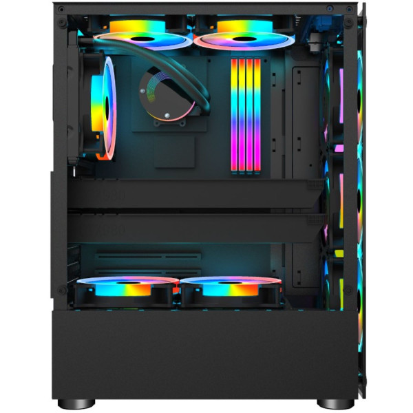 Фото - Корпус 1stPlayer V2-A-BK-4F1 Black без БЖ