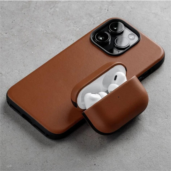 Фото - Чохол для навушників Nomad Modern Leather Case English Tan for Airpods Pro 2nd Gen (NM01999485)