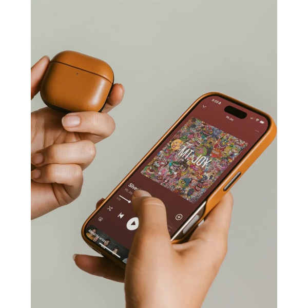 Фото - Чохол для навушників Nomad Modern Leather Case English Tan for Airpods 4th Gen (NM014575858)