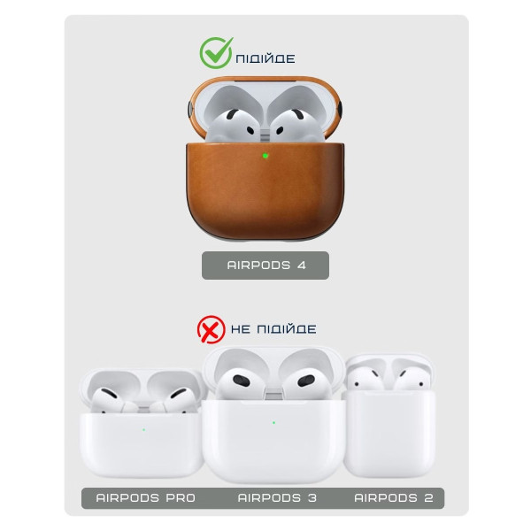 Фото - Чохол для навушників Nomad Modern Leather Case English Tan for Airpods 4th Gen (NM014575858)