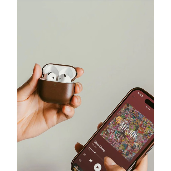 Фото - Чохол для навушників Nomad Modern Leather Case Brown for Airpods 4th Gen (NM014599858)